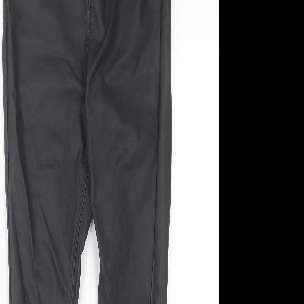 Papaya Womens Black  Viscose Jegging Trousers Size 8 L25 in Regular