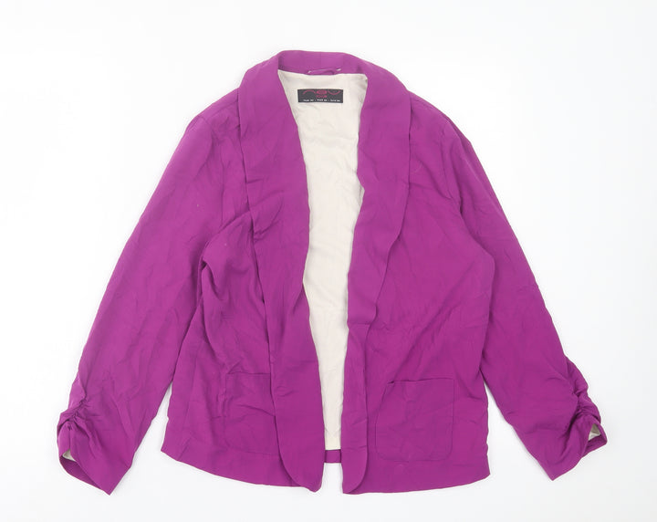 New Look Womens Purple Jacket Size 10