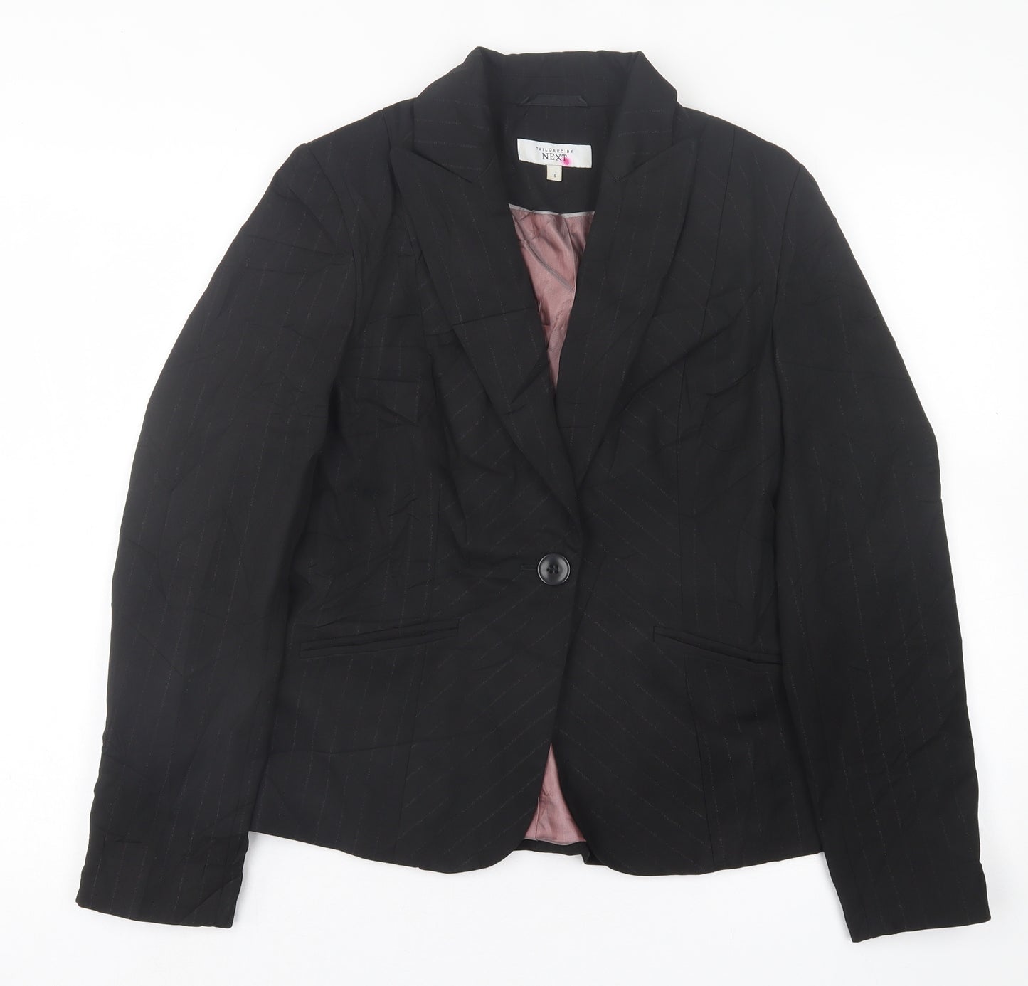 NEXT Womens Black   Jacket Blazer Size 10  Button