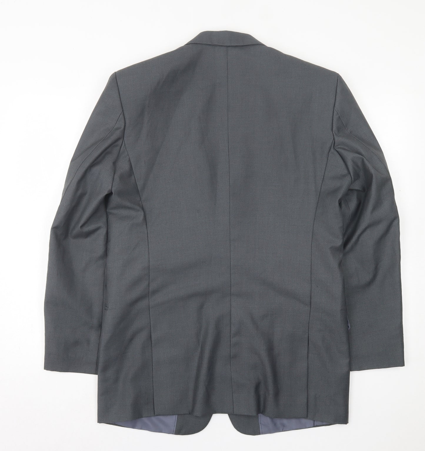 Preworn Mens Grey  Polyester Jacket Suit Jacket Size 40