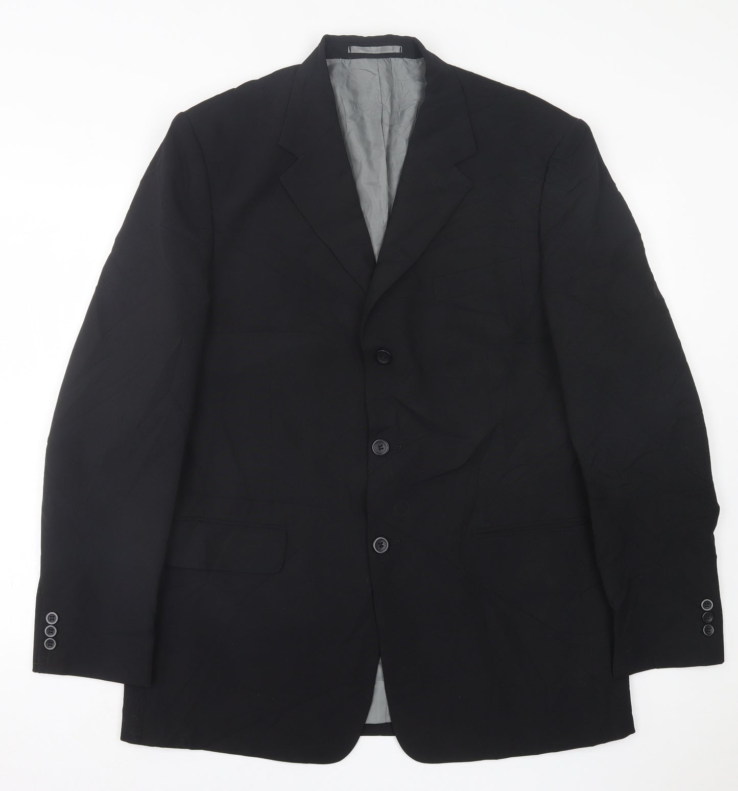 Taylor & Reece Mens Black  Polyester Jacket Suit Jacket Size 42