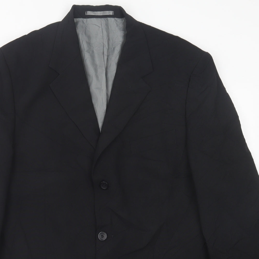 Taylor & Reece Mens Black  Polyester Jacket Suit Jacket Size 42