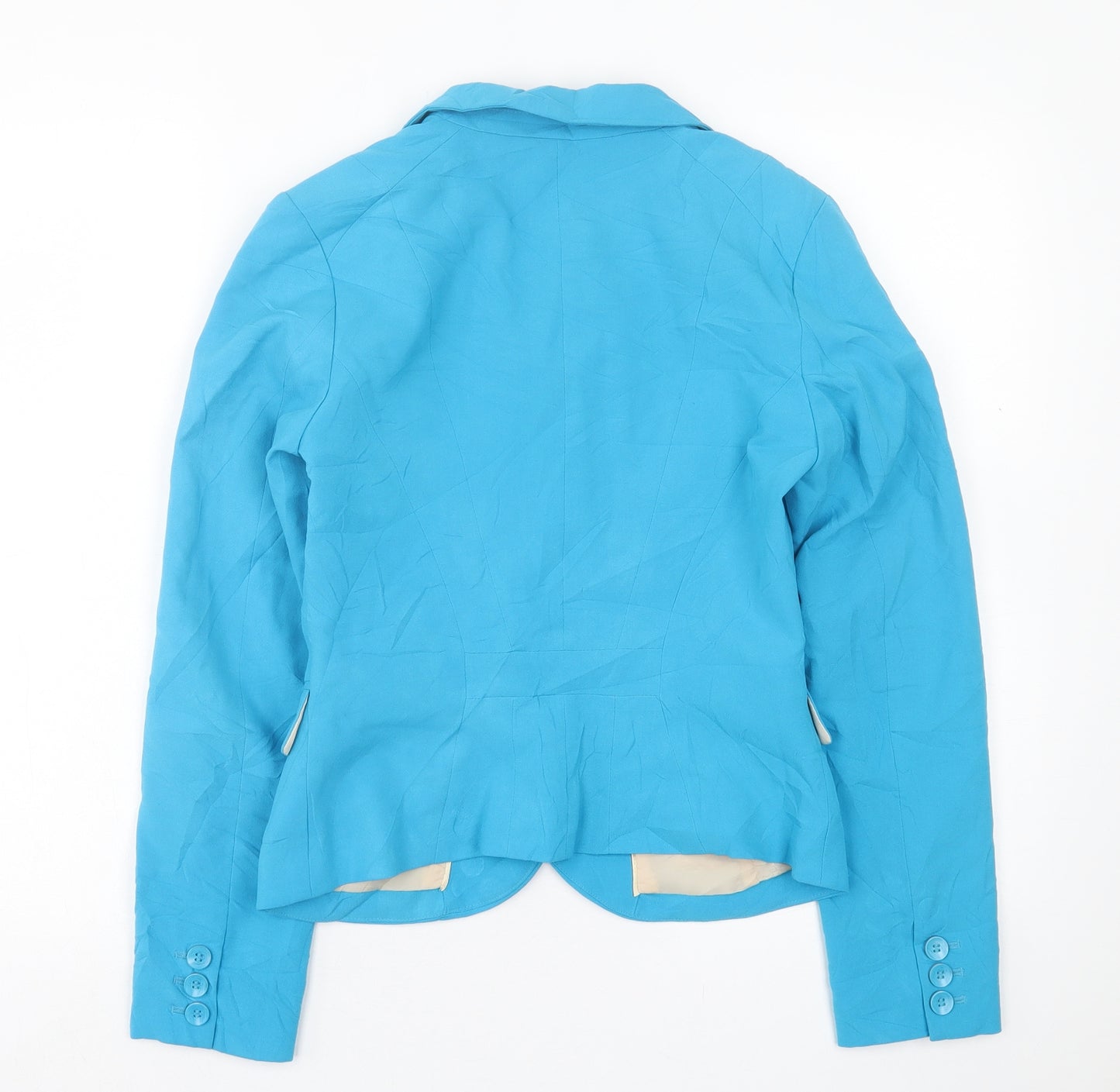 H&M Womens Blue   Jacket Blazer Size 8  Button