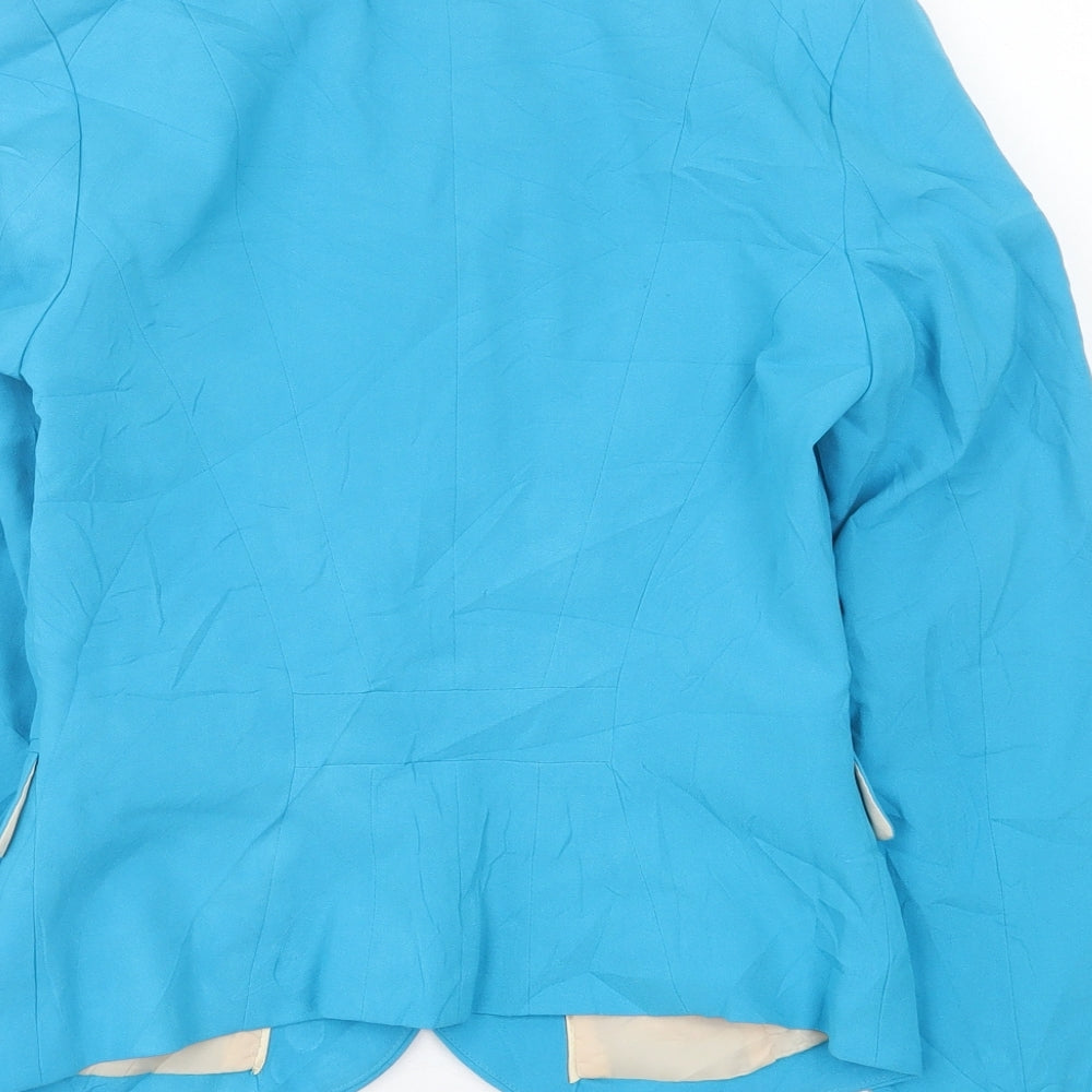 H&M Womens Blue   Jacket Blazer Size 8  Button