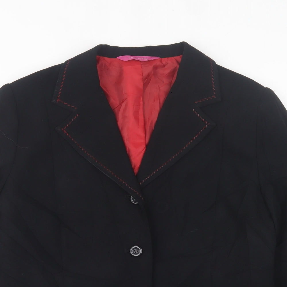 For Woman   Womens Black   Jacket Blazer Size 14  Button