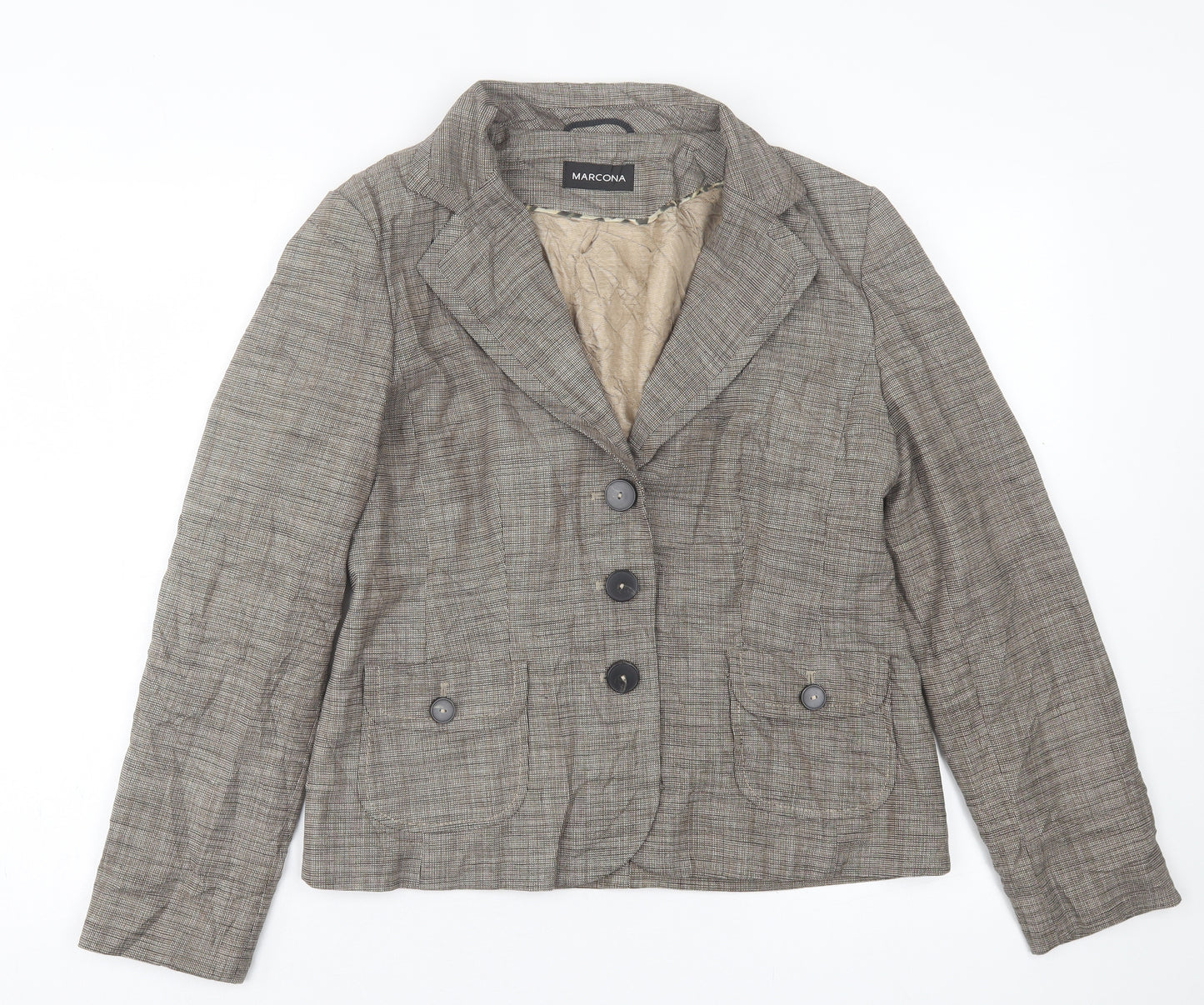 Marcona Womens Brown   Jacket Blazer Size 14  Button