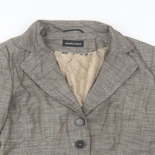 Marcona Womens Brown   Jacket Blazer Size 14  Button
