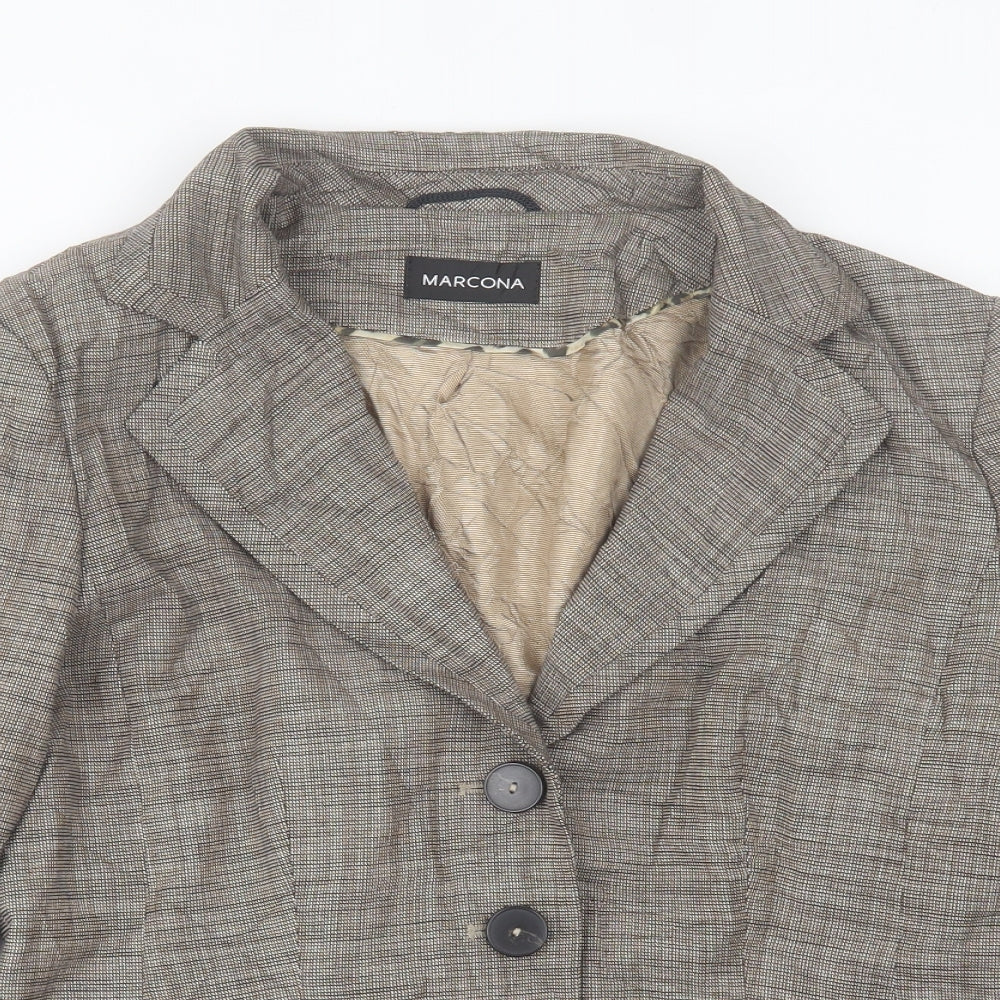 Marcona Womens Brown   Jacket Blazer Size 14  Button