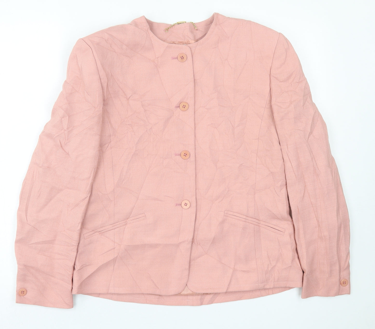 Viyella Womens Pink   Jacket Blazer Size 10  Button