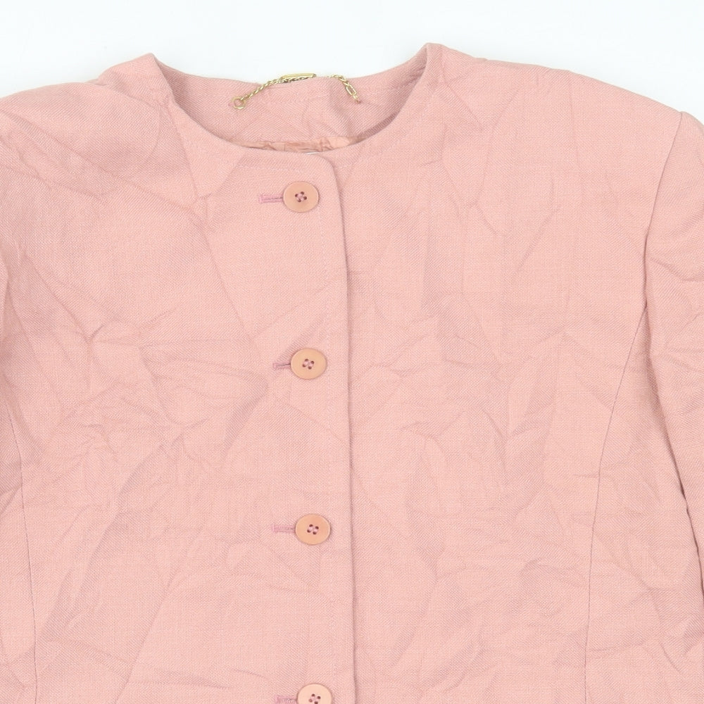 Viyella Womens Pink   Jacket Blazer Size 10  Button