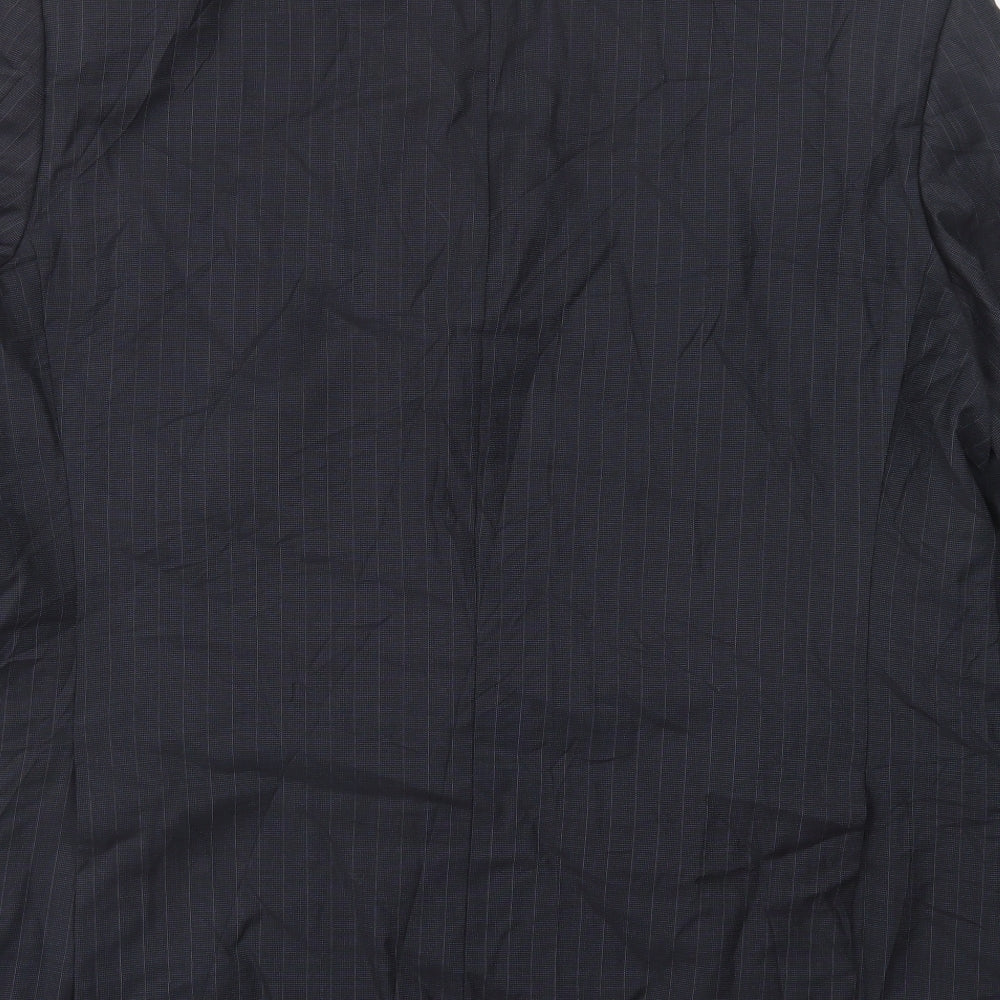 Marks and Spencer Mens Blue Striped Wool Jacket Suit Jacket Size 48
