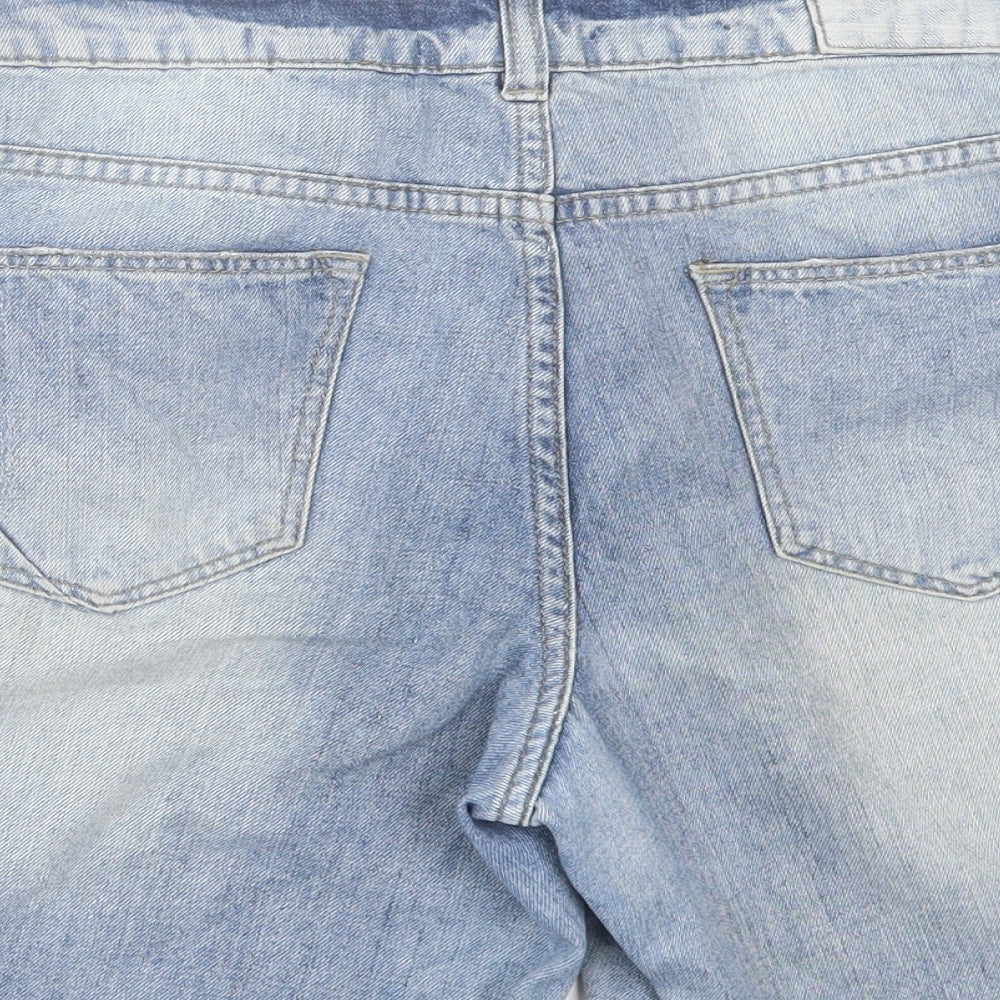 Nutmeg Womens Blue  Cotton Bermuda Shorts Size 12 L6 in Regular Button