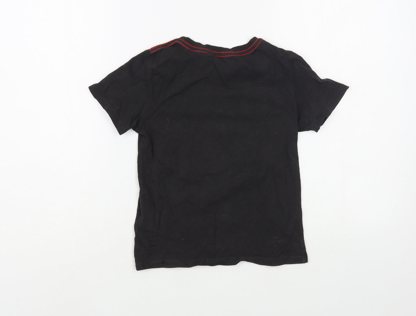 H&M Boys Black  Cotton Pullover T-Shirt Size 4-5 Years Crew Neck Pullover - Ghostbusters