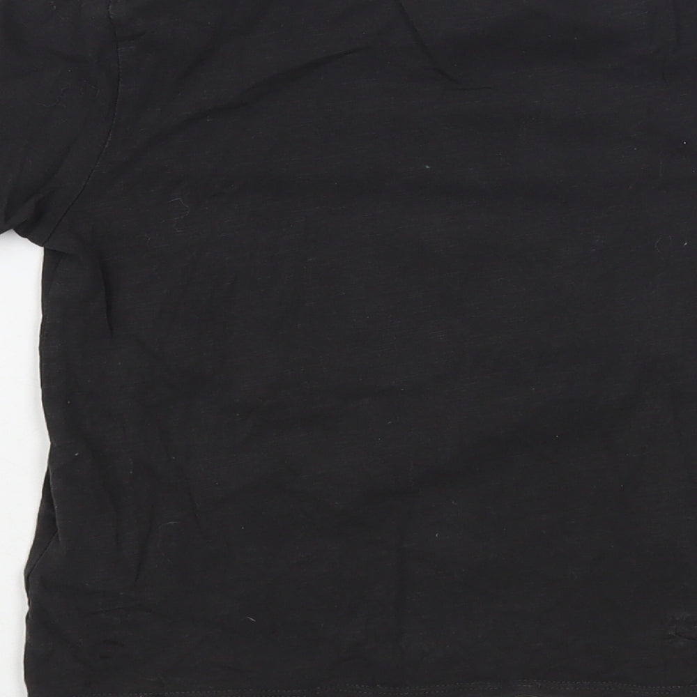 H&M Boys Black  Cotton Pullover T-Shirt Size 4-5 Years Crew Neck Pullover - Ghostbusters