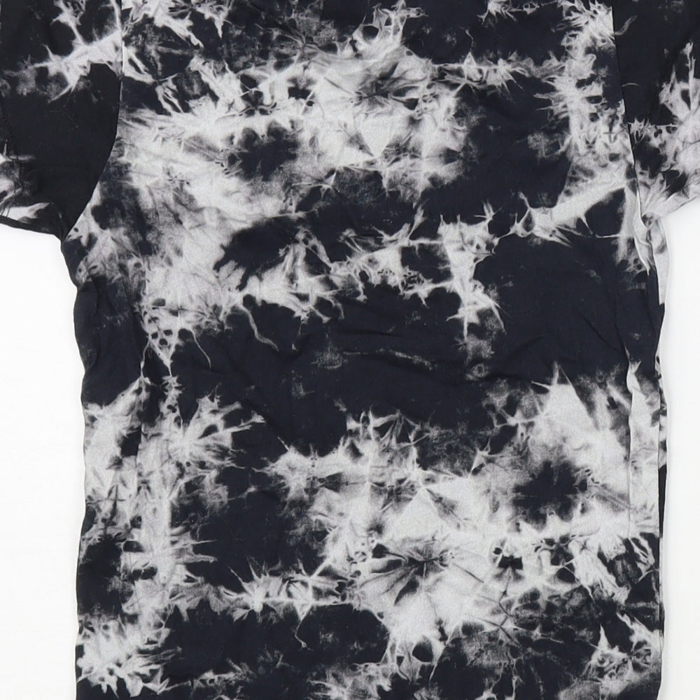 Matalan Boys Black  Cotton Pullover T-Shirt Size 6 Years Crew Neck Pullover - Tie Dye