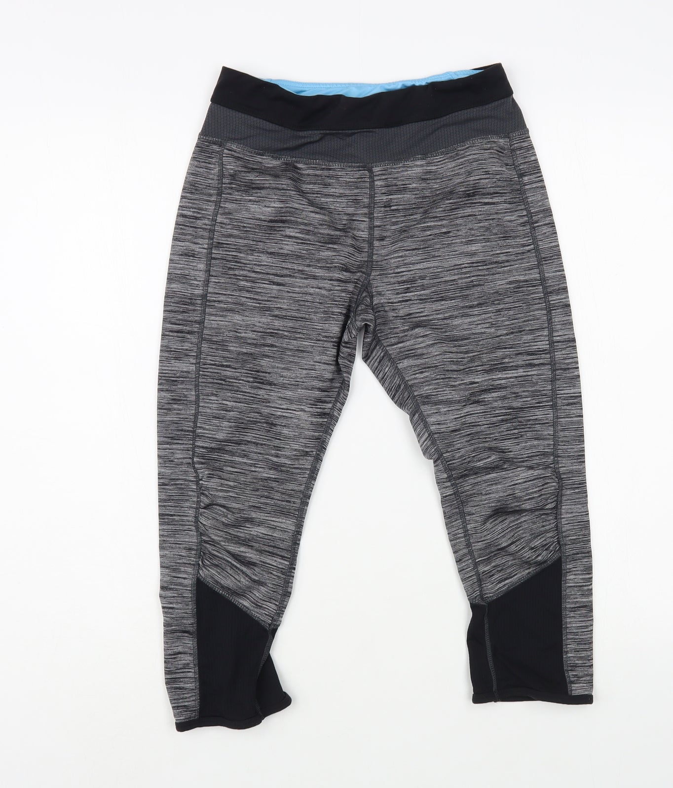 Kyodan Womens Grey  Nylon Cropped Leggings Size M L20 in Regular