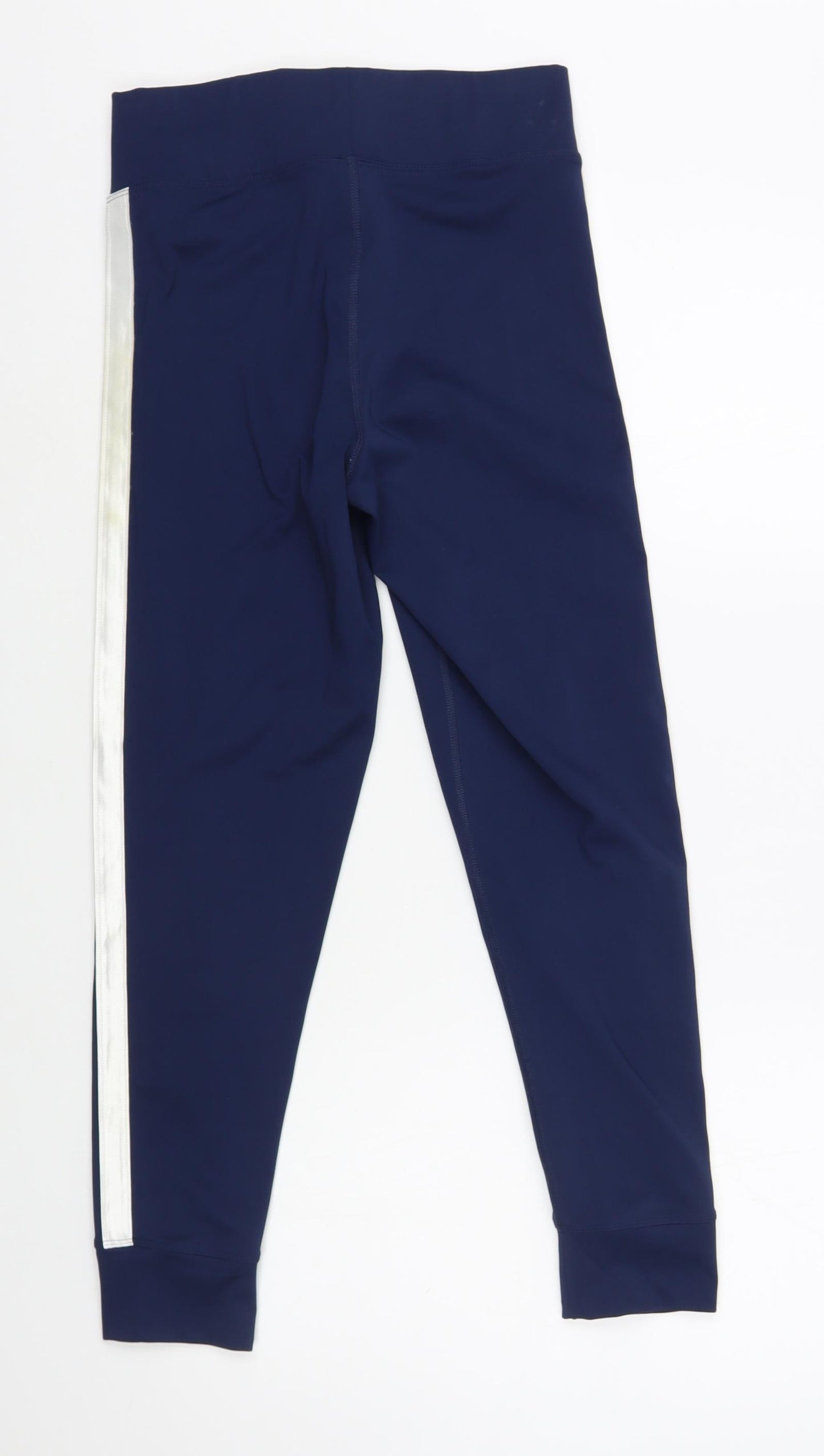 Aurique Womens Blue  Polyester Compression Leggings Size S L26 in Regular