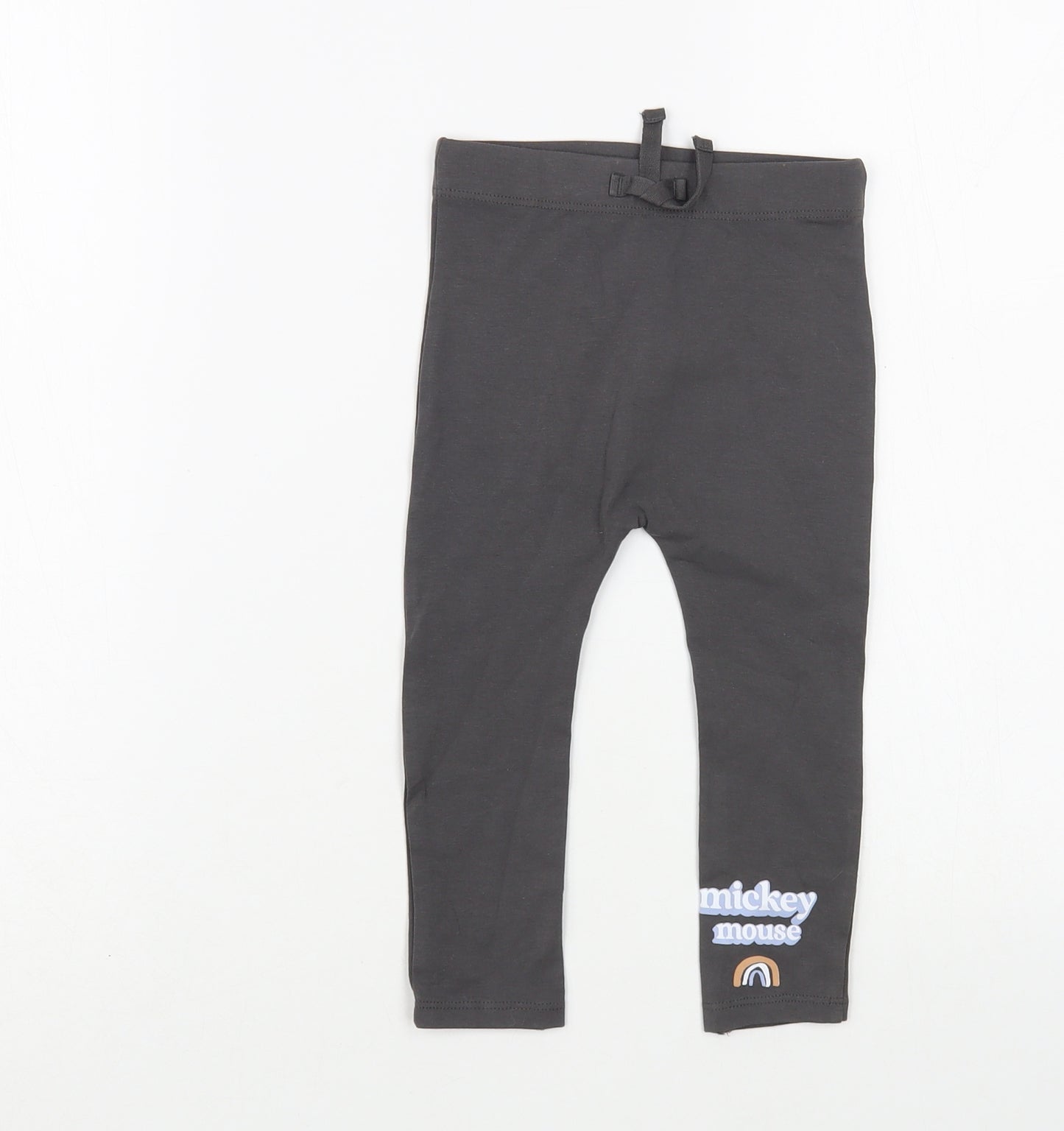 George Baby Grey  Cotton Jogger Leggings Size 18-24 Months   - Mickey Mouse