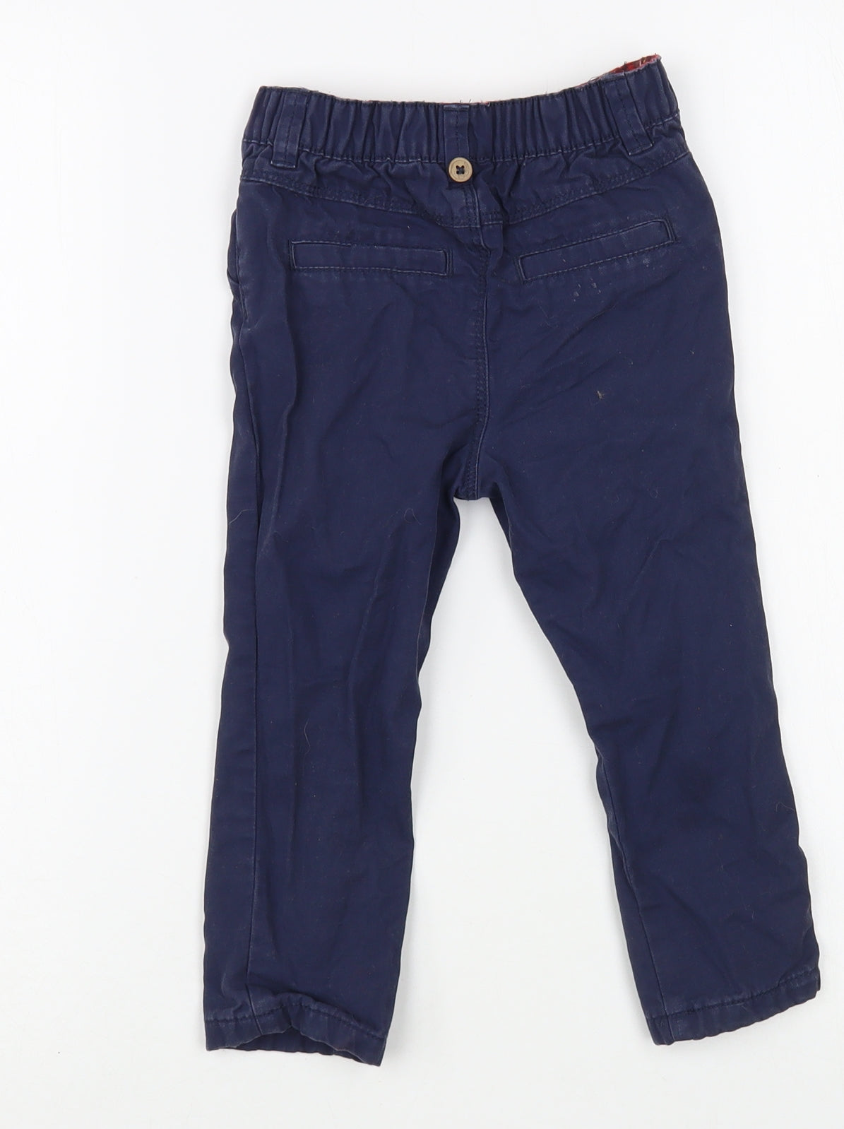 F&F Baby Blue  Cotton Jogger Trousers Size 18-24 Months  Button