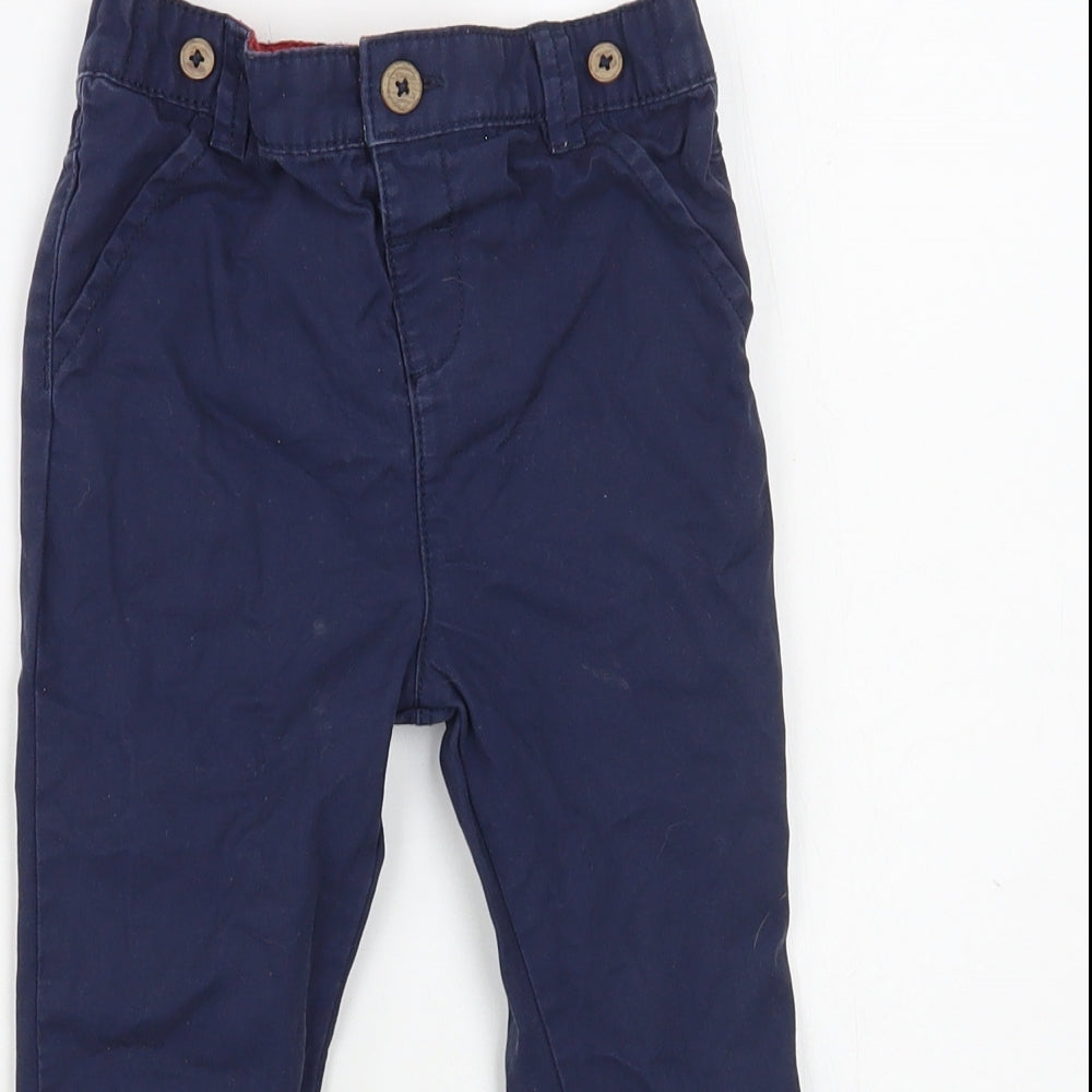 F&F Baby Blue  Cotton Jogger Trousers Size 18-24 Months  Button
