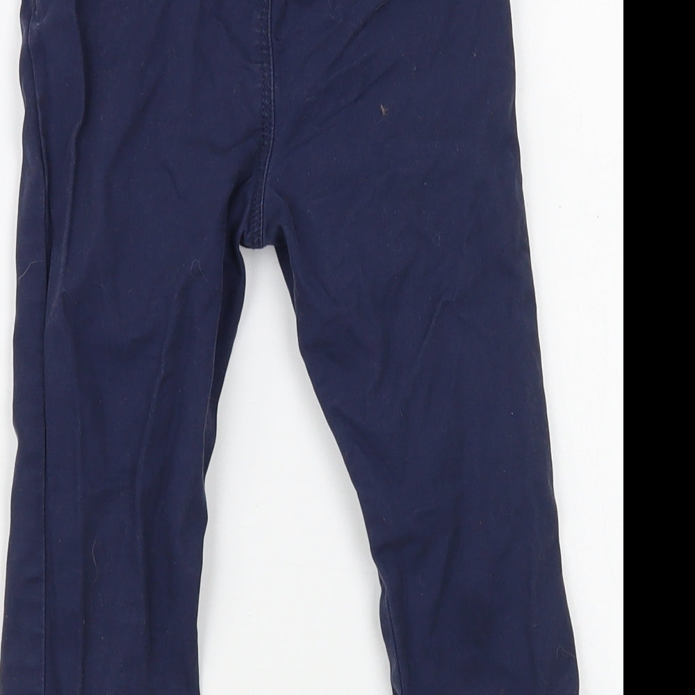 F&F Baby Blue  Cotton Jogger Trousers Size 18-24 Months  Button