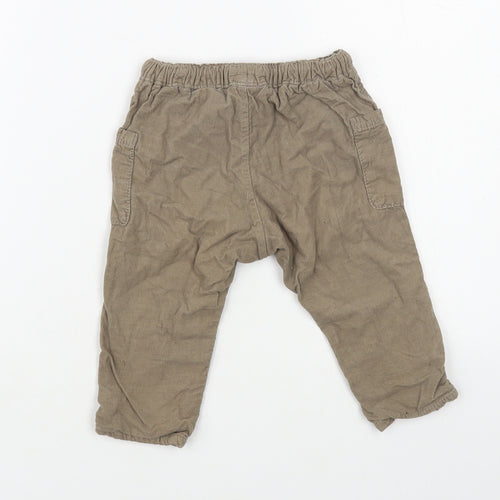 H&M Baby Beige  Cotton Cargo Trousers Size 9-12 Months