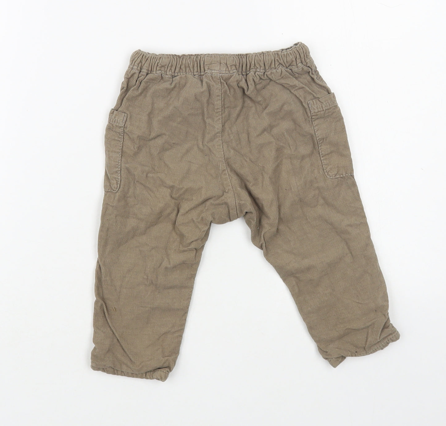H&M Baby Beige  Cotton Cargo Trousers Size 9-12 Months
