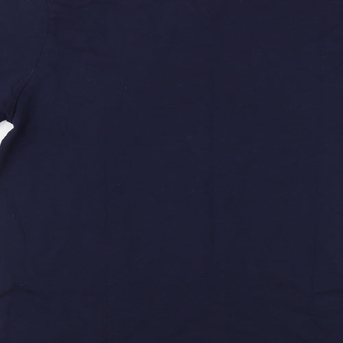 Marks and Spencer Womens Blue  Cotton Basic T-Shirt Size 12 Crew Neck - Positivity