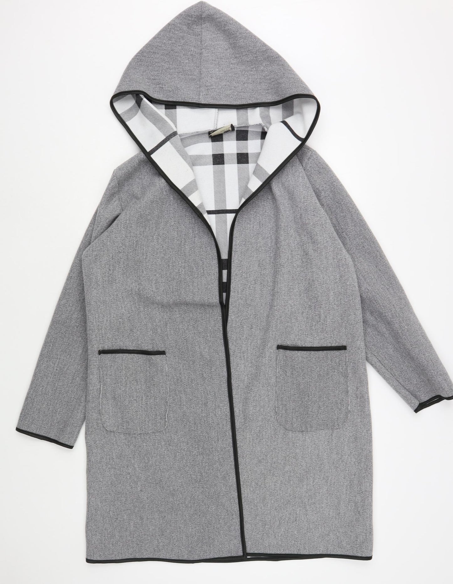 CHIC Womens Grey   Overcoat Coat Size M