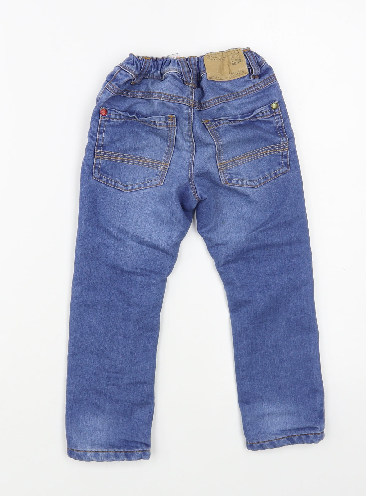 NEXT Boys Blue  Cotton Straight Jeans Size 2-3 Years  Regular Snap