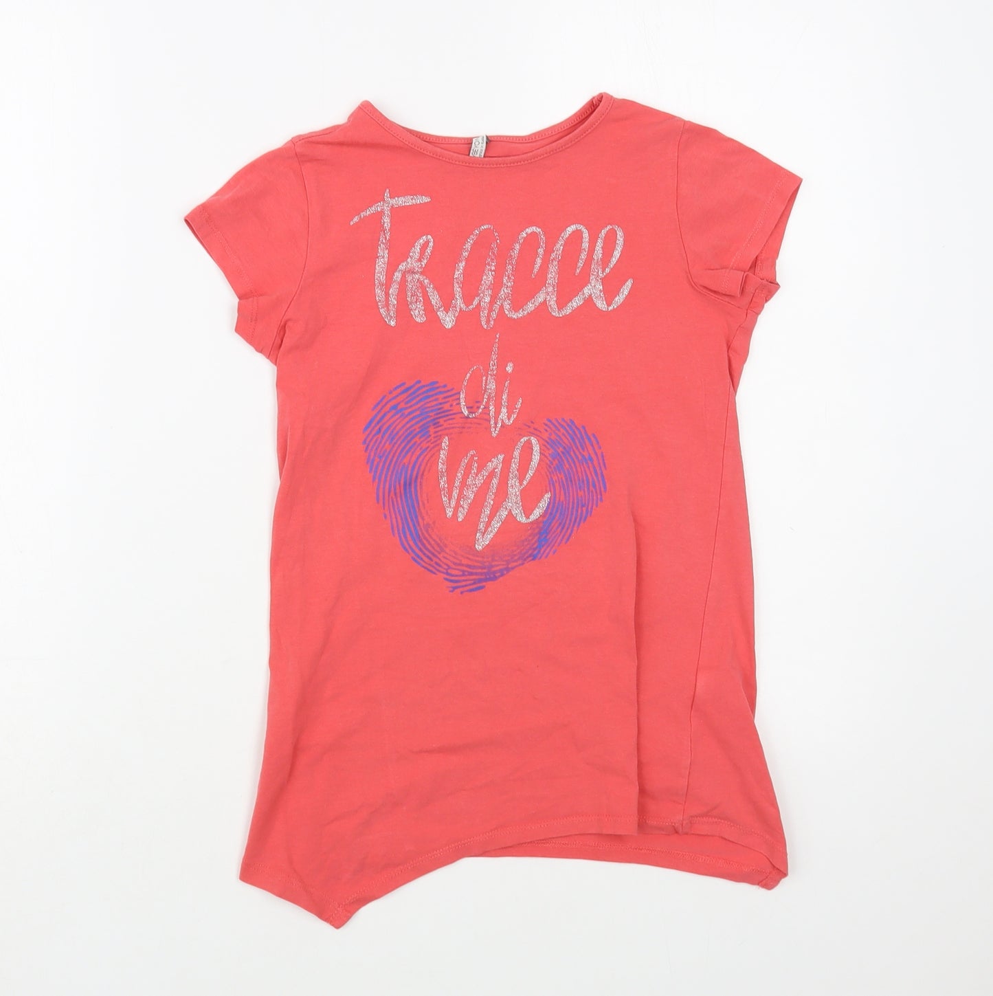 Trybeyond Girls Pink  Cotton Pullover T-Shirt Size 9-10 Years Crew Neck Pullover