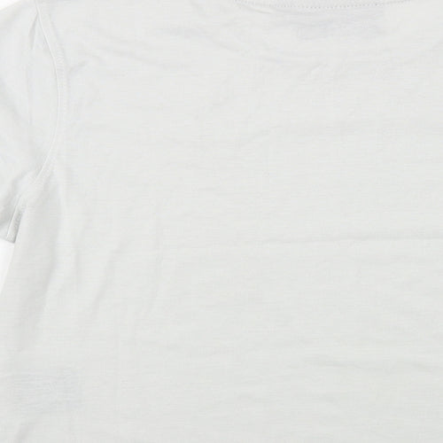 Voi  Womens Grey  Cotton Basic T-Shirt Size M Crew Neck