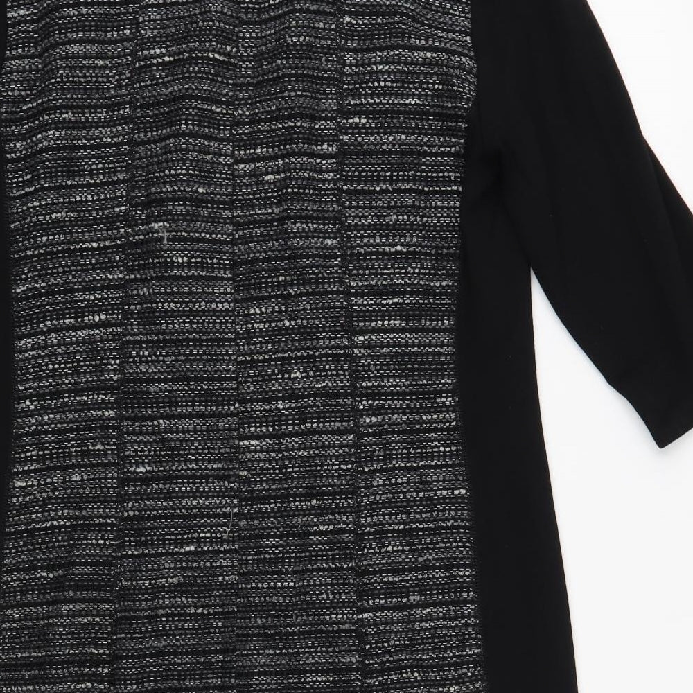 Gerry Weber Womens Black  Viscose Shift  Size 12  Boat Neck Zip