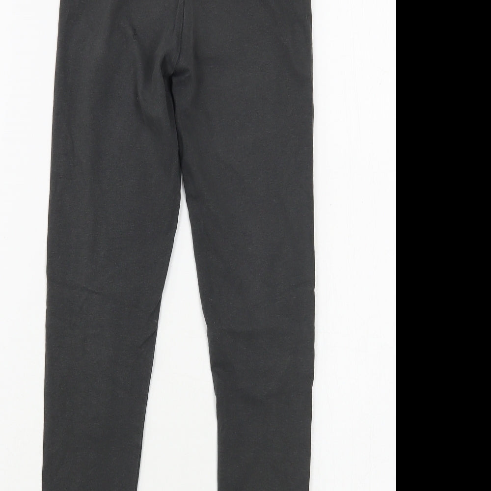 H&M Girls Grey  Cotton Jogger Trousers Size 9-10 Years  Regular  - Leggings