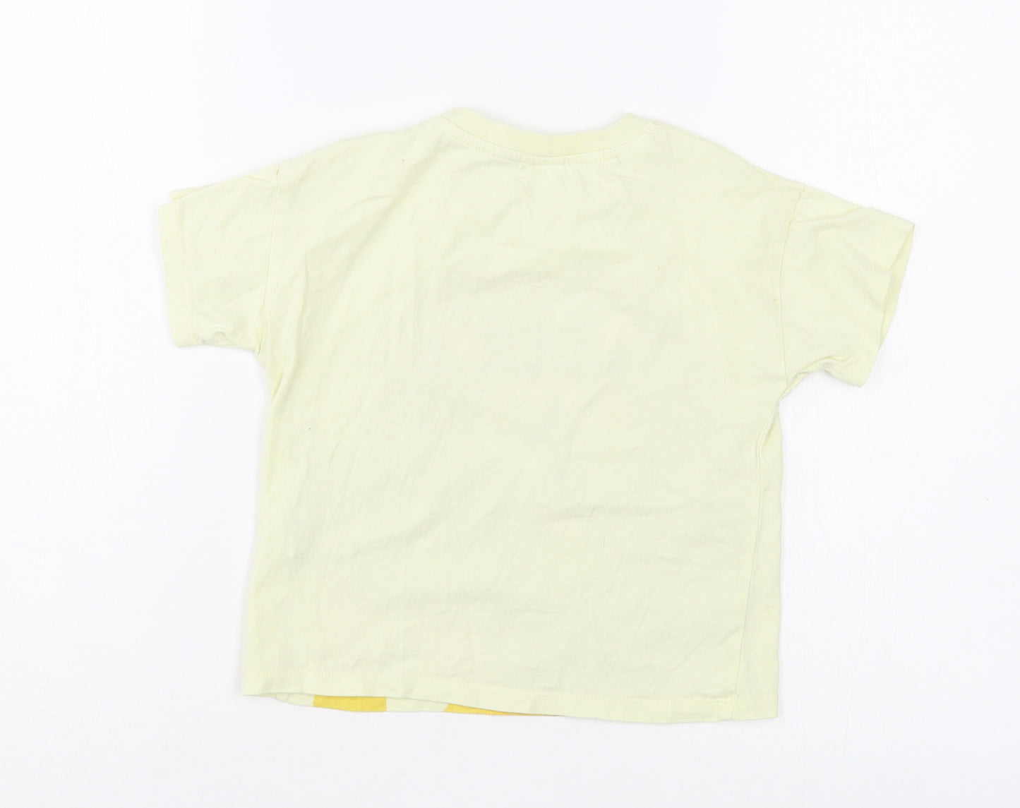 Zara Baby Yellow  Cotton Pullover T-Shirt Size 18-24 Months Crew Neck Pullover - Lion