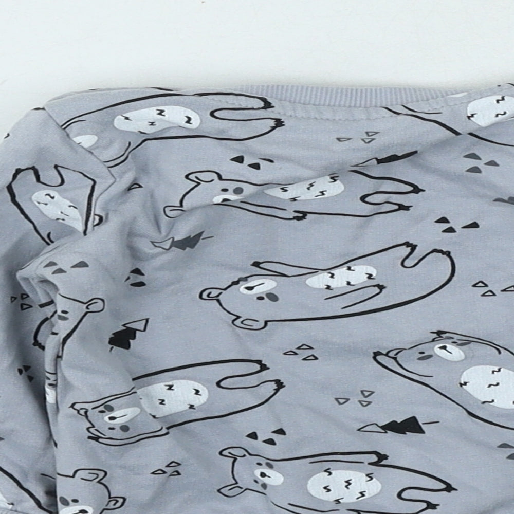 Preworn Baby Grey  Cotton Pullover Jumper Size 9-12 Months