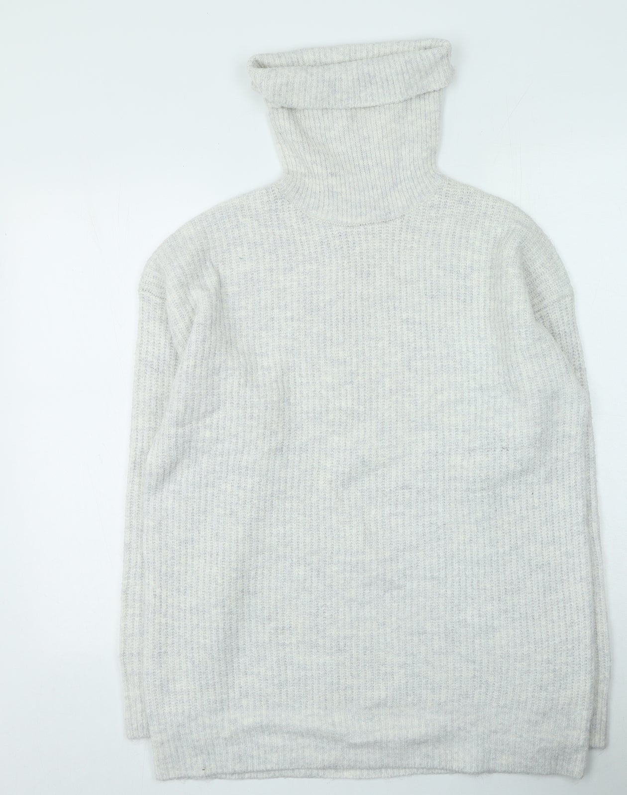 New Look Womens Beige Roll Neck  Acrylic Pullover Jumper Size M
