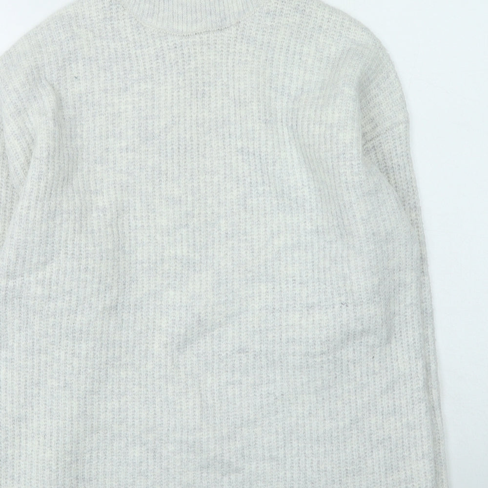 New Look Womens Beige Roll Neck  Acrylic Pullover Jumper Size M