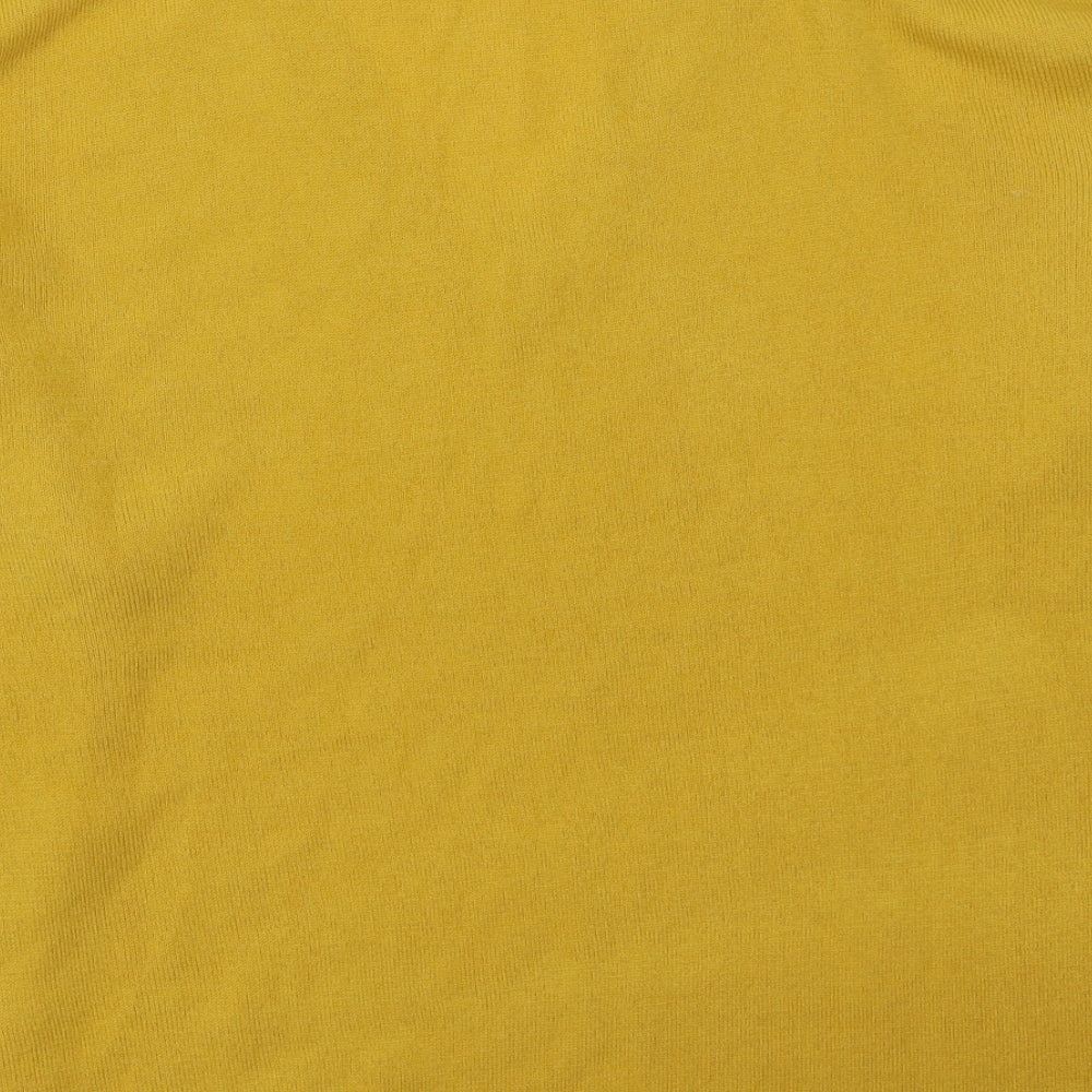 Primark Womens Yellow V-Neck  Acrylic Pullover Jumper Size 20