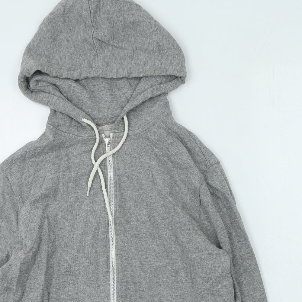 ASOS Womens Grey Round Neck  Cotton Full Zip Jumper Size S