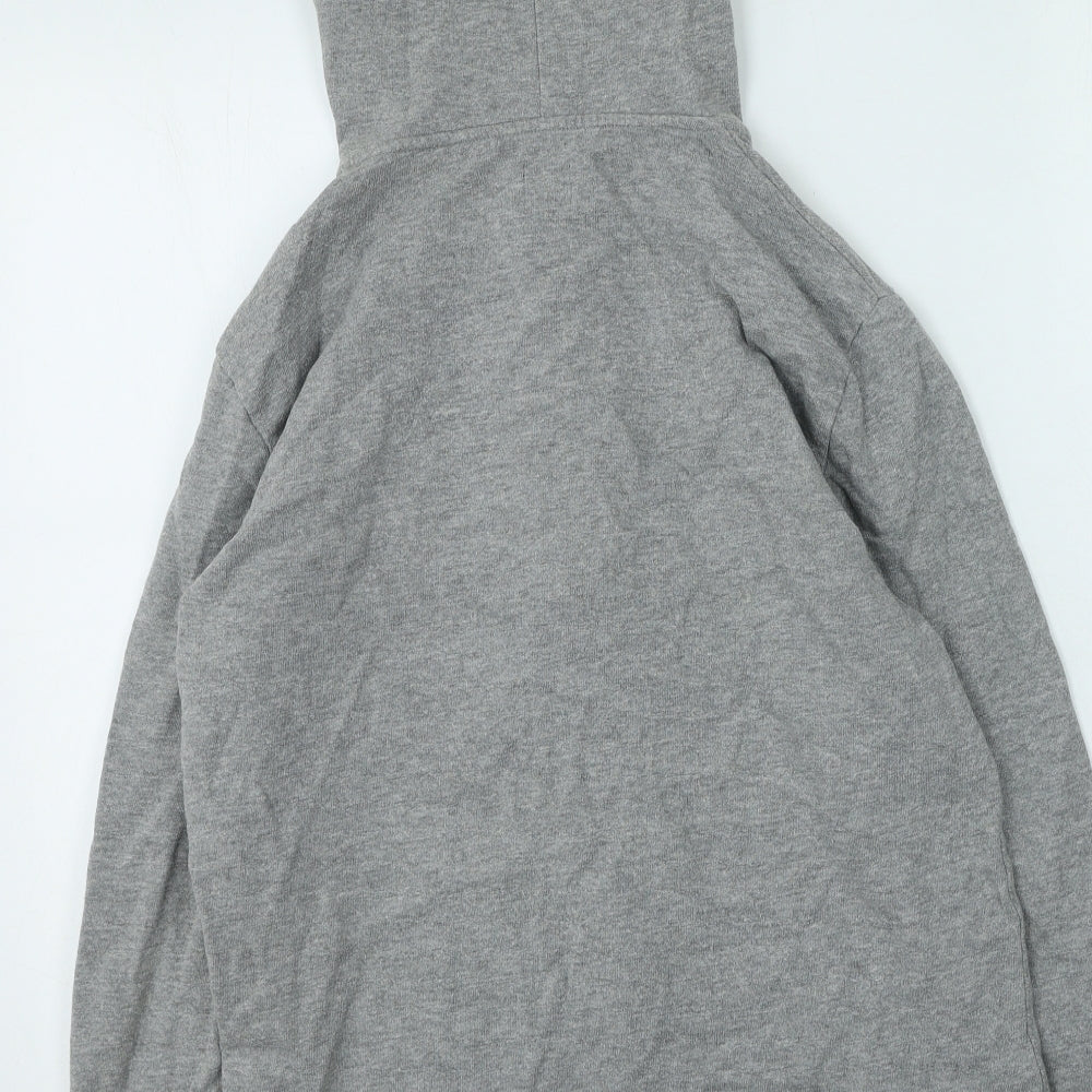 ASOS Womens Grey Round Neck  Cotton Full Zip Jumper Size S