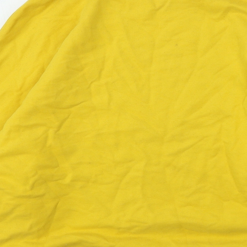Marks and Spencer Womens Yellow  Cotton Pullover Sweatshirt Size L
