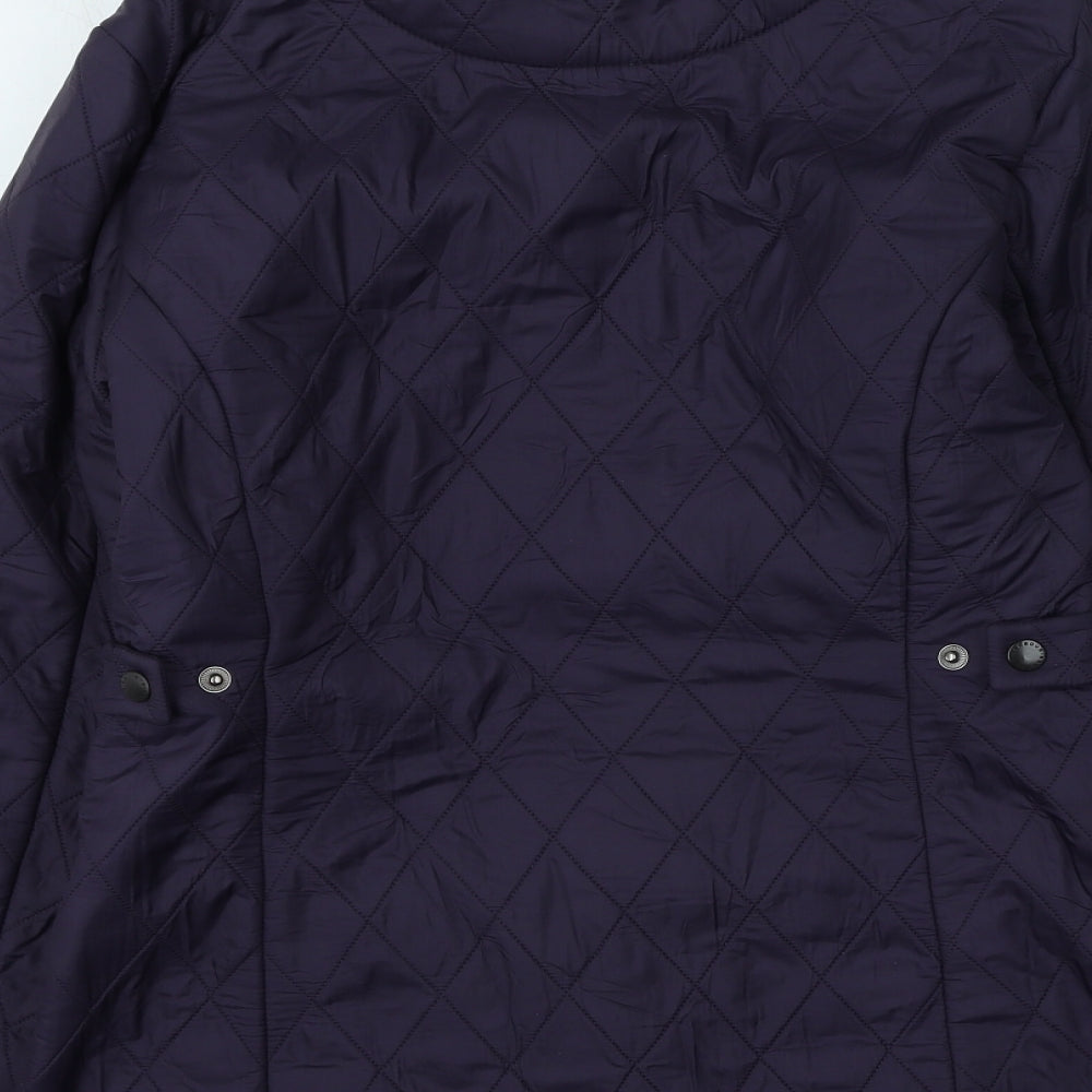 Barber Womens Purple   Rain Coat Coat Size 8