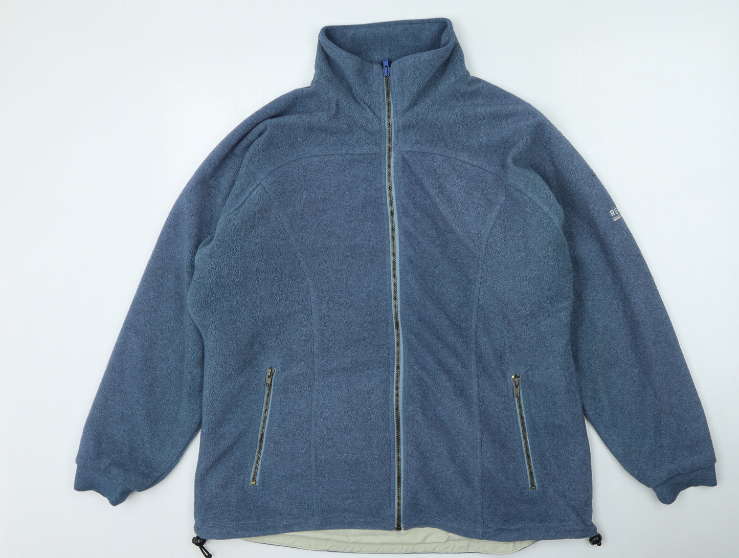 Regatta Womens Blue High Neck  Polyester Full Zip Jumper Size 16