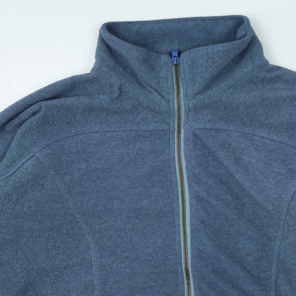 Regatta Womens Blue High Neck  Polyester Full Zip Jumper Size 16