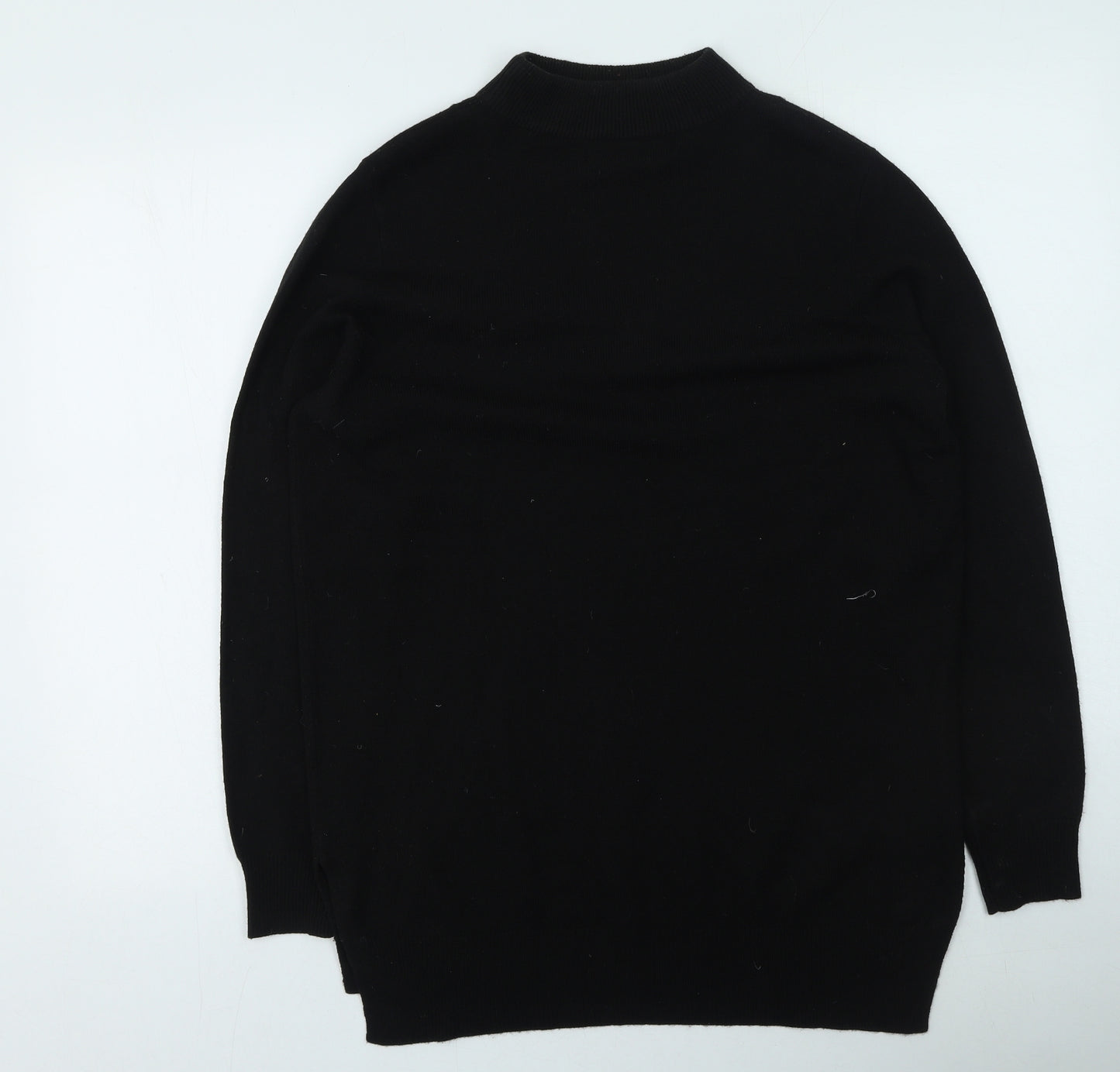 Papaya Womens Black Round Neck  Acrylic Pullover Jumper Size M