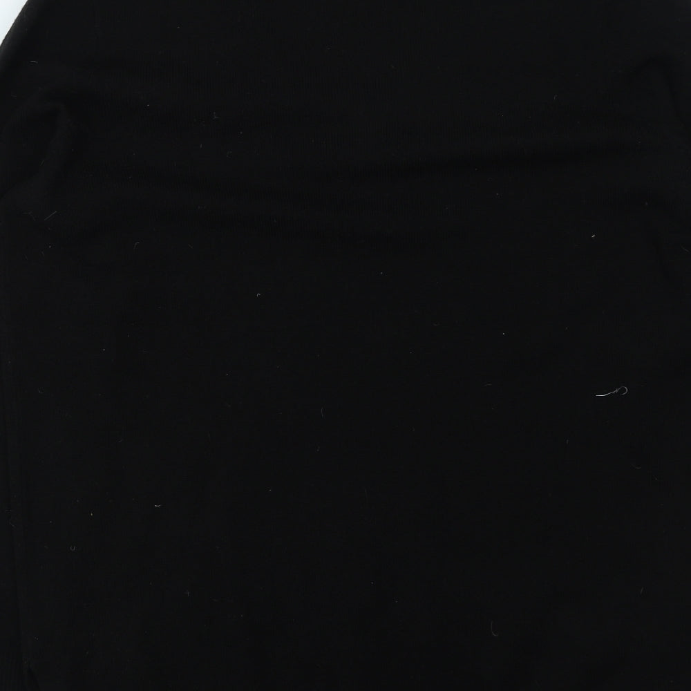 Papaya Womens Black Round Neck  Acrylic Pullover Jumper Size M