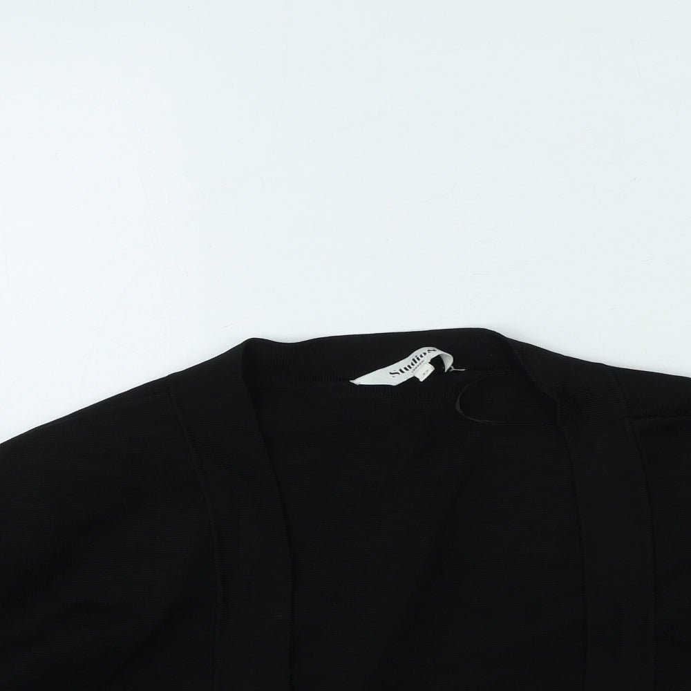 Studio Womens Black Round Neck  Viscose Cardigan Jumper Size 22