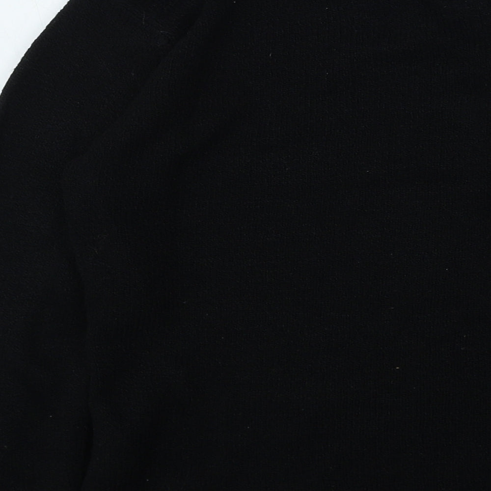 Bonmarché Womens Black Round Neck  Acrylic Pullover Jumper Size M