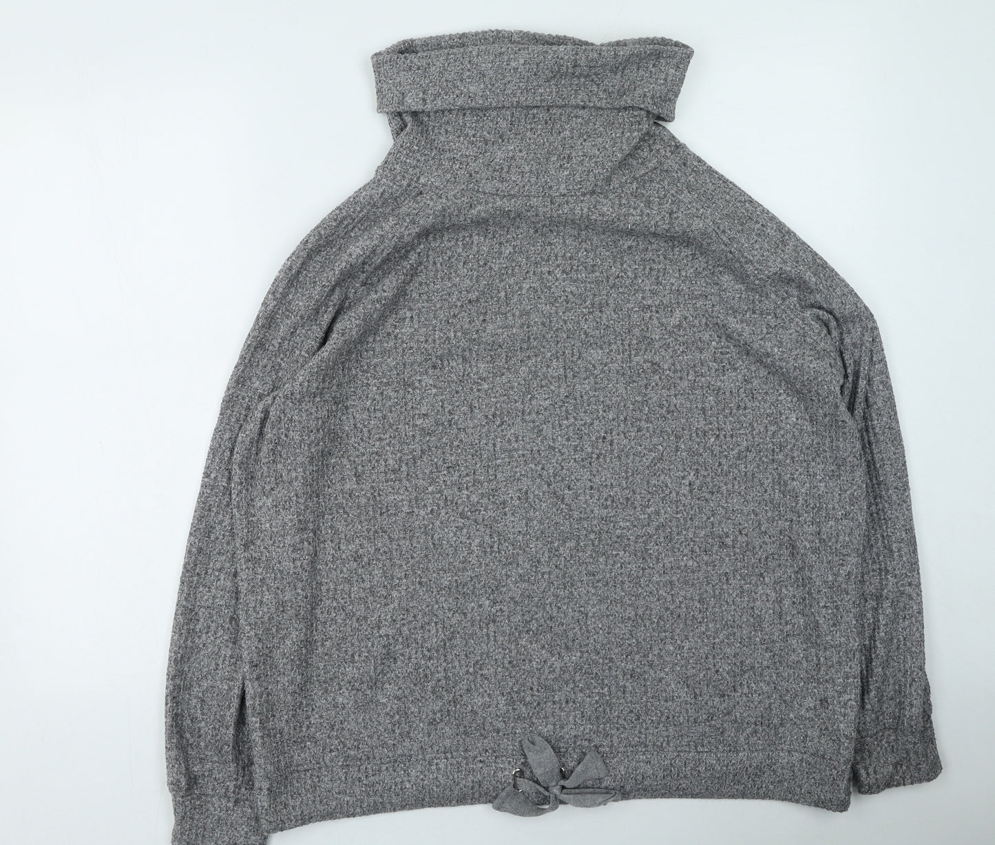 F&F Womens Grey Roll Neck  Polyester Pullover Jumper Size 16